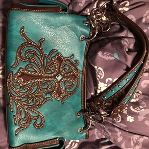 Western leather purse